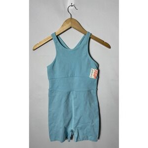 FP Movement Runsie Womens XS/S Cascade Turquoise Sleeveless Racerback One Piece